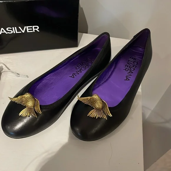 NWOT Jordana Silver Ballet Flats - size 6.5 - Picture 4 of 11